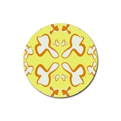 Abstract Pattern Geometric Backgrounds   Rubber Round Coaster (4 Pack) by Eskimos