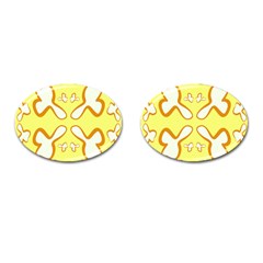 Abstract Pattern Geometric Backgrounds   Cufflinks (oval) by Eskimos