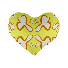 Abstract Pattern Geometric Backgrounds   Standard 16  Premium Flano Heart Shape Cushions by Eskimos