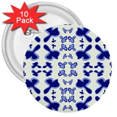 Abstract Pattern Geometric Backgrounds   3  Buttons (10 Pack)  by Eskimos