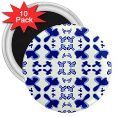 Abstract Pattern Geometric Backgrounds   3  Magnets (10 Pack)  by Eskimos