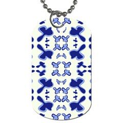 Abstract Pattern Geometric Backgrounds   Dog Tag (one Side) by Eskimos