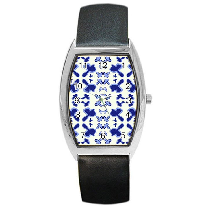 Abstract pattern geometric backgrounds   Barrel Style Metal Watch