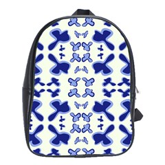 Abstract Pattern Geometric Backgrounds   School Bag (large) by Eskimos