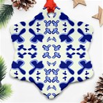 Abstract pattern geometric backgrounds   Snowflake Ornament (Two Sides) Front