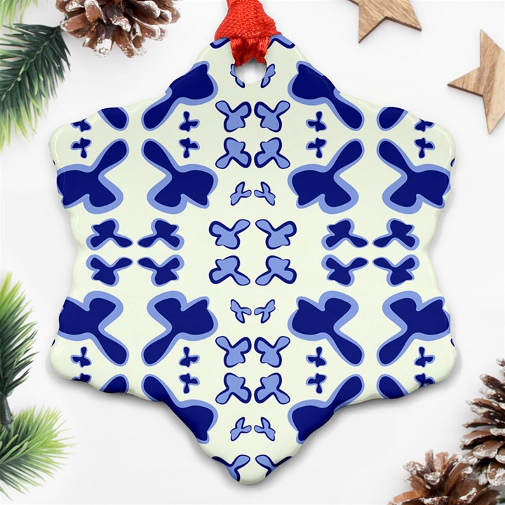 Abstract pattern geometric backgrounds   Snowflake Ornament (Two Sides)