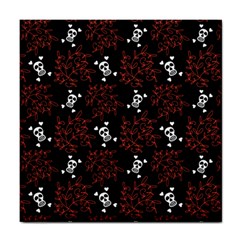 Red Skulls Tile Coaster by Sparkle