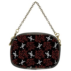 Red Skulls Chain Purse (two Sides) by Sparkle