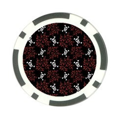 Red Skulls Poker Chip Card Guard (10 Pack) by Sparkle