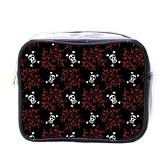 Red Skulls Mini Toiletries Bag (one Side) by Sparkle