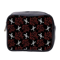 Red Skulls Mini Toiletries Bag (two Sides) by Sparkle