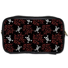 Red Skulls Toiletries Bag (one Side) by Sparkle