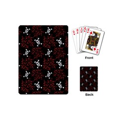 Red Skulls Playing Cards Single Design (mini) by Sparkle