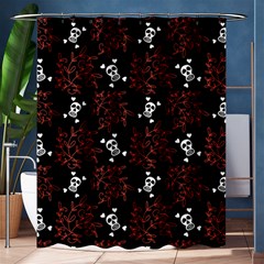 Red Skulls Shower Curtain 60  X 72  (medium)  by Sparkle