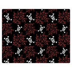 Red Skulls Double Sided Flano Blanket (medium)  by Sparkle