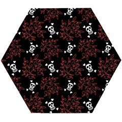 Red Skulls Wooden Puzzle Hexagon by Sparkle