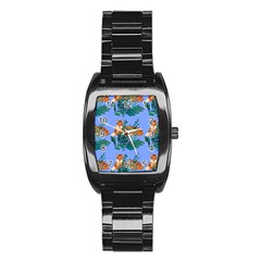 Nature King Stainless Steel Barrel Watch by Sparkle