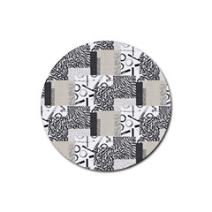 Abstract Pattern Rubber Coaster (round)