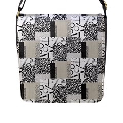 Abstract Pattern Flap Closure Messenger Bag (l) by Sparkle