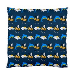 Dolphins Bees Pattern Standard Cushion Case (one Side) by Sparkle