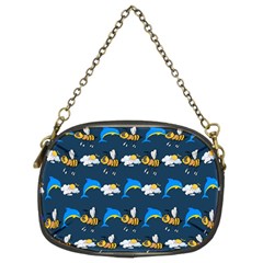 Dolphins Bees Pattern Chain Purse (two Sides) by Sparkle