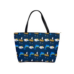 Dolphins Bees Pattern Classic Shoulder Handbag by Sparkle