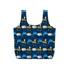 Dolphins Bees Pattern Full Print Recycle Bag (s) by Sparkle