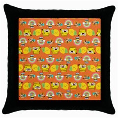 Minionspattern Throw Pillow Case (black) by Sparkle