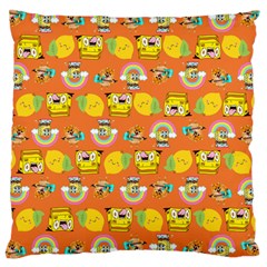 Minionspattern Large Cushion Case (one Side) by Sparkle