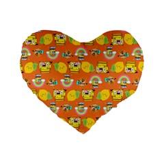 Minionspattern Standard 16  Premium Heart Shape Cushions by Sparkle