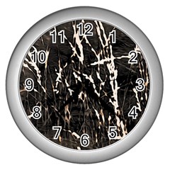 Abstract Light Games 2 Wall Clock (silver) by DimitriosArt