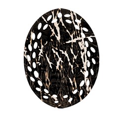 Abstract Light Games 2 Ornament (oval Filigree) by DimitriosArt