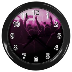 Music Concert Scene Wall Clock (black)