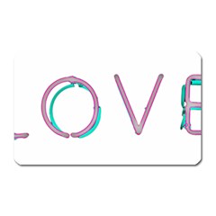 Pop Art Neon Love Sign Magnet (rectangular) by essentialimage365