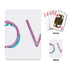 Pop Art Neon Love Sign Playing Cards Single Design (rectangle) by essentialimage365