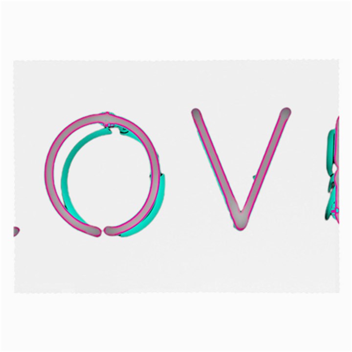 Pop Art Neon Love Sign Large Glasses Cloth (2 Sides)