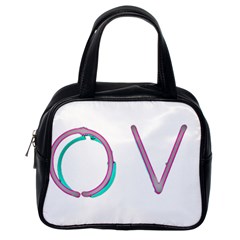 Pop Art Neon Love Sign Classic Handbag (one Side) by essentialimage365