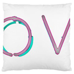 Pop Art Neon Love Sign Large Cushion Case (one Side) by essentialimage365