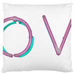 Pop Art Neon Love Sign Large Cushion Case (One Side) Front