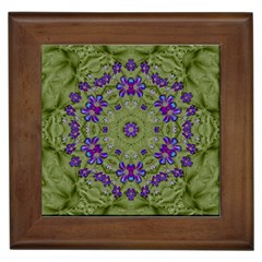 Retro And Tropical Paradise Artwork Framed Tile by pepitasart