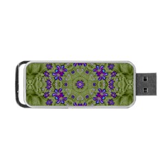 Retro And Tropical Paradise Artwork Portable Usb Flash (one Side) by pepitasart