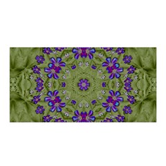 Retro And Tropical Paradise Artwork Satin Wrap by pepitasart