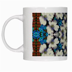 Paradise Flowers And Candle Light White Mugs by pepitasart