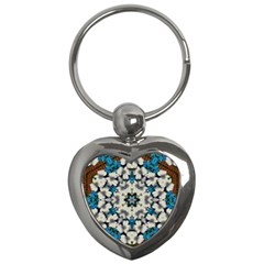 Paradise Flowers And Candle Light Key Chain (heart) by pepitasart