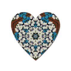 Paradise Flowers And Candle Light Heart Magnet by pepitasart