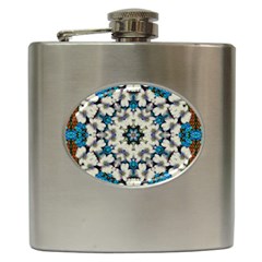 Paradise Flowers And Candle Light Hip Flask (6 Oz) by pepitasart