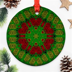 Peacock Lace So Tropical Ornament (round) by pepitasart