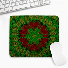 Peacock Lace So Tropical Large Mousepads by pepitasart