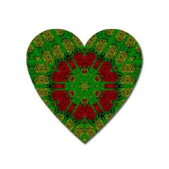 Peacock Lace So Tropical Heart Magnet by pepitasart