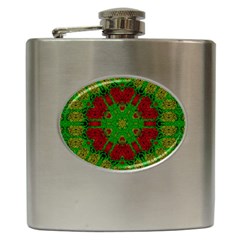 Peacock Lace So Tropical Hip Flask (6 Oz) by pepitasart